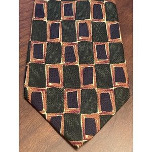 Sartori Green Orange 100% Silk Men’s Neck Tie Made In Italy